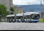 VBZ - Hess Trolleybus Nr.80 unterwegs auf der Linie 32 in der Stadt Zürich am 13.05.2023