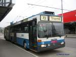 Ein 405er Gelenktrolleybus bei der Haltestelle Hardbrcke in Zrich am 21. Okt. 07