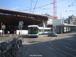 LighTram 61 verlässt am 9.3.08 den Hauptbahnhof (Bahnhofplatz)