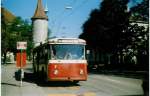 Aus dem Archiv: VB Biel Nr. 7 FBW/R&J Trolleybus am 4. Oktober 1997 Nidau, Schloss