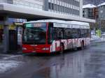 Stadtbus Chur - Mercedes Citaro  GR 97503 unterwegs auf der Linie 1 bei den Haltestellen vor dem Bahnhof Chur am 02.01.2015