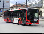 Chur Bus - MAN Lion`s City Hybrid  GR  97502 vor dem Bahnhof in Chur am 29.03.2024