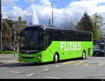 Flixbus - Volvo Reisebus unterwegs in der Stadt Genf am 24.03.2024