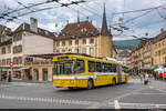 Am 29.06.2023 ist der BGT 5-25 TransN Nr. 119 unterwegs auf der Linie 101 und konnte hier auf dem Place Pury, Neuchâtel aufgenommen werden
