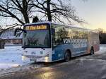 Iveco Crossway der MVVG in Alt Schwerin am 08.01.2024
