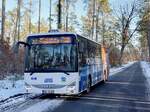 Iveco Crossway der MVVG in Plau am See am 08.01.2024