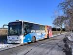 Iveco Crossway der MVVG in Plau am See am 08.01.2024