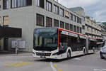 MAN Lions City 314, auf der Linie 7, fährt am 05.06.2025 zur Haltestelle beim Bahnhof Baden.