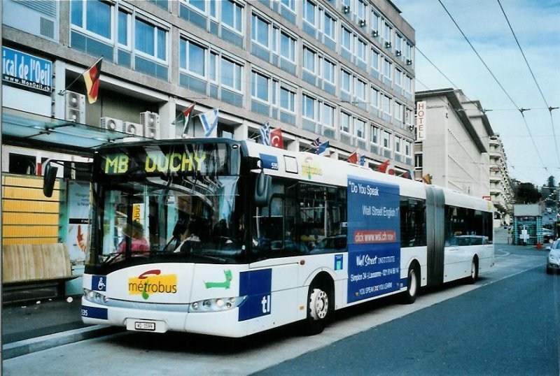 TL Lausanne 535/VD 1599 Solaris am 15. Mrz 2008 Lausanne, Bahnhof (Einsatz als Mtrobus)