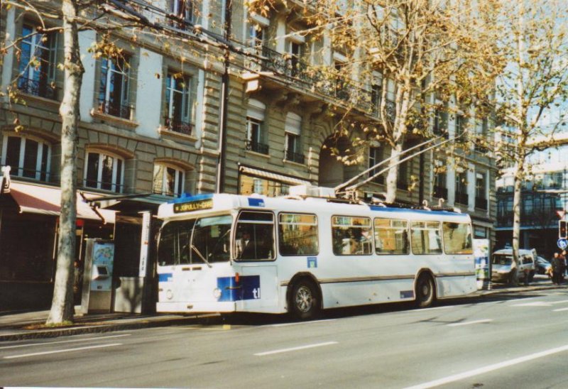 TL Lausanne Nr. 730 FBW/Hess Trolleybus am 22. Dezember 2008 Lausanne, Georgette