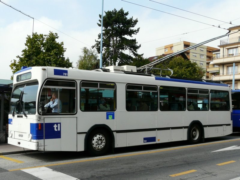 TL - NAW Trolleybus Nr.781 unterwegs in Renens am 24.09.2008