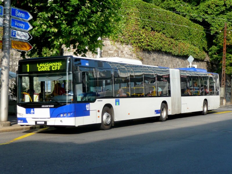 tl - NEOPLAN Bus Nr.603  VD 1587 unterwegs auf der Linie 1 am 01.09.2008
