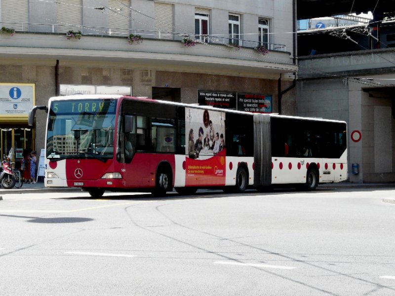 tpf - Mercedes Citaro Nr.584 FR 300392 eingeteilt auf der Linie 5 unterwegs in der Stadt Fribourg am 05.07.2008