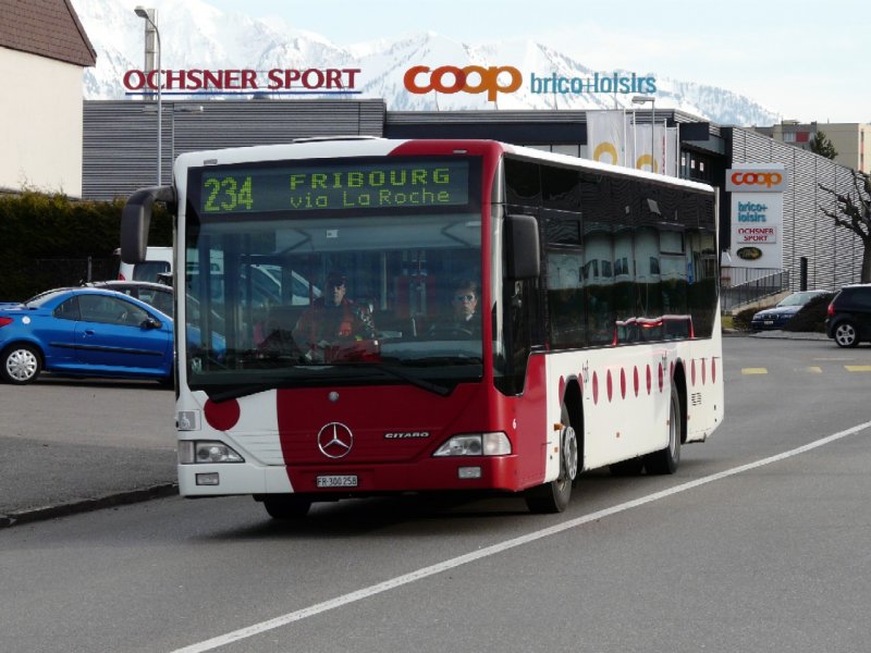 tpf - Mercedes Citaro  Nr.6  FR 300258 unterwegs in Bulle auf der Linie 234 am 29.03.2008
