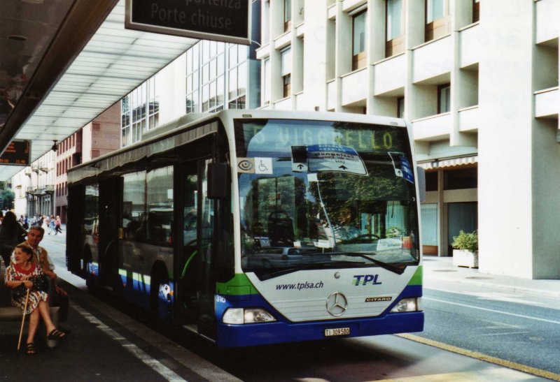 TPL Lugano Nr. 316/TI 309'580 Mercedes Citaro (ex Nr. 15) am 12. September 2009 Lugano, Centro