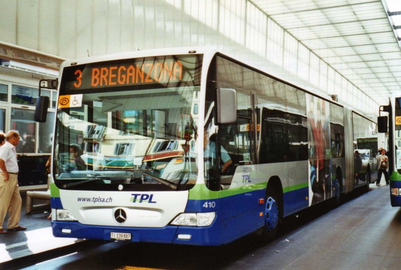 TPL Lugano Nr. 410/TI 139'887 Mercedes Citaro am 12. September 2009 Lugano, Centro