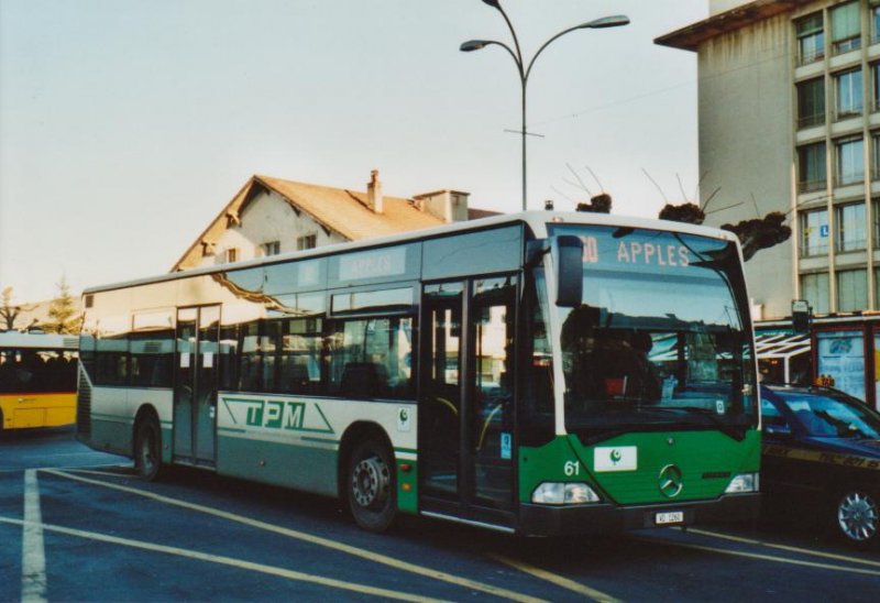 TPM Morges Nr. 61/VD 1260 Mercedes Citaro am 22. Dezember 2008 Morges, Bahnhof