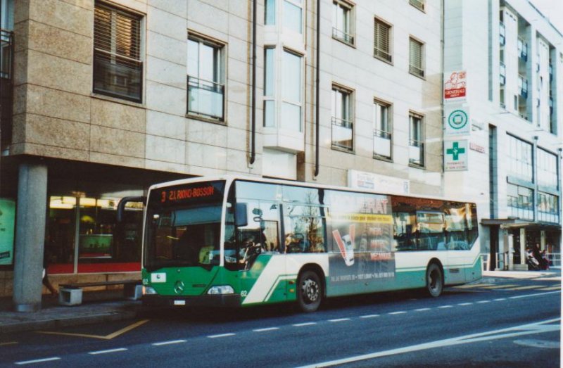 TPM Morges Nr. 62/VD 1394 Mercedes Citaro am 22. Dezember 2008 Morges, Bahnhof