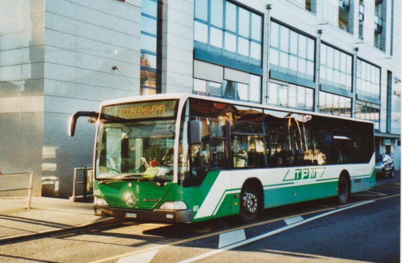 TPM Morges Nr. 65/VD 393'331 Mercedes Citaro am 22. Dezember 2008 Morges, Bahnhof