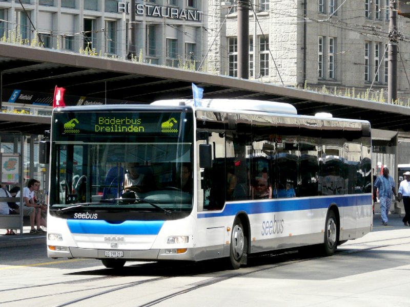VB St.Gallen - MAN Lion`s City Bus  Nr.261  SG 198261 eingeteilt als Bderbus am 28.06.2008