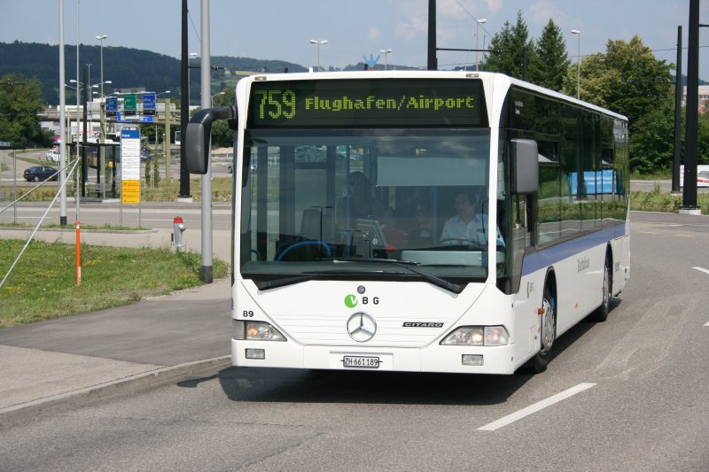 VBG/Eurobus, Zrich, Nr 89 (ZH 661'189, MB Citaro, 1998) am 2.7.2009 bei Zrich Flughafen, Fracht. 
