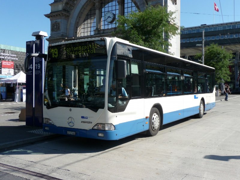 VBL - Mercedes Citaro Bus Nr.565  LU 127602 eingeteilt auf der Linie 19 am 08.09.2008