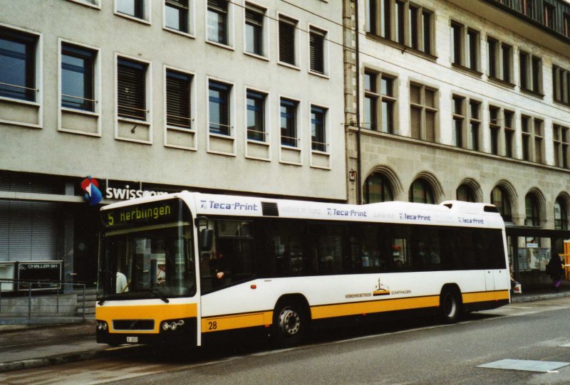 VBSH Schaffhausen Nr. 28/SH 38'028 Volvo am 6. Juni 2009 Schaffhausen, Bahnhof