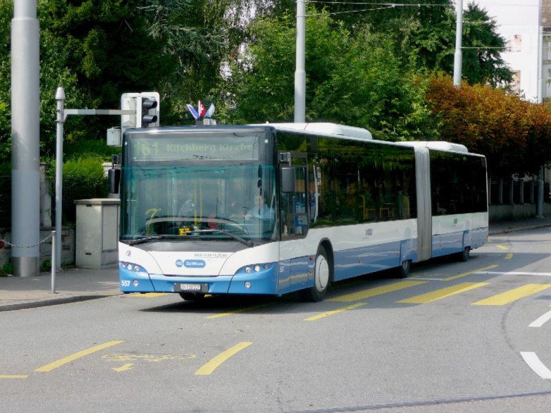 VBZ - Neoplan Bus Nr.557  ZH 730557 unterwegs auf der Linie 161 in Zrich am 15.09.2008