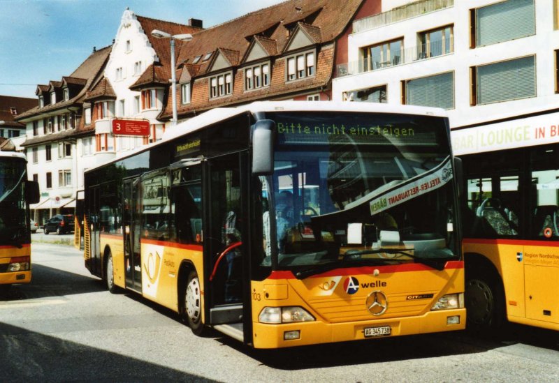 Voegtlin-Meyer, Brugg Nr. 103/AG 345'738 Mercedes Citaro am 8. Juni 2009 Brugg, Bahnhof