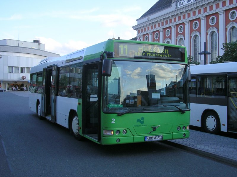 Volvo 7000,StadtbusHamm,Linie 11 , Hamm Hbf. nach Heessen:(07.08.2008)