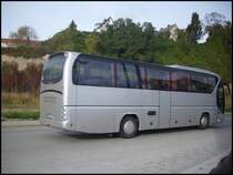 Neoplan Tourliner von K�cher-Reisen aus Deutschland im Stadthafen Sassnitz am 27.10.2012 Gru� an den neten Fahrer.