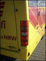 Mercedes Teamstar Lampen von Graf's Reisen aus Deutschland im Stadthafen Sassnitz am 28.10.2012