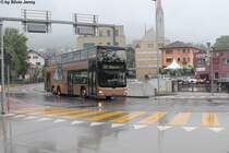 LIEmobil/Postauto Schweiz AG (PU Matt) Nr. 82 ''VPBank'' (MAN A39 Lion's City DD) am 9.8.2013 beim Bhf. Schaan¨]