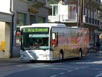 Ortsbus / Brig - Glis - Naters / Mercedes Citaro Bus VS 241961 mit Teilwerbung bei der Haltestelle vor Post von Brig am 20.09.2007