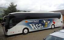 Setra 515 HD, Robert Fischer / Jean-Louis Voyages transporteur officiel du HC La Chaux-de-Fonds, Marin 17.09.2013