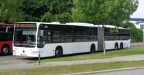 Ein Mercedes-Benz CapaCity als Testwagen 001 der KVG an der Haltestelle Wik, Kanal der Linie 11
am 14.09.13