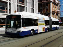 TPG - Hess-Swisstrolley BGT-N2C  Nr.754 unterwegs auf der Linie 3 in Genf am 09.09.2013