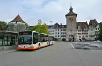 Beim BSU sind seit kurzem die ersten Citaro C2G im Einsatz. Im Bild ist Wagen Nr. 38 auf der Linie 4 beim Amthausplatz Solothurn, 01.10.2013.

