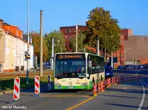 Wagen 532 der VBBr an der Geschwister-Schollstra�e .
