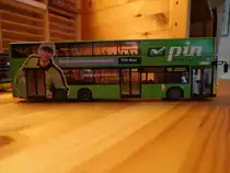 Ein Rietze BVG MAN Lions City DD mit Pin Werbung - Zielschild : 100 S+U Alexanderplatz - BVG Wagennr.: 3257 - aus meiner Sammlung