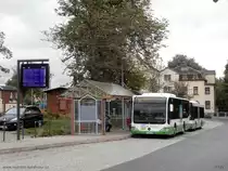 Citaro K auf der Stadtlinie in Stollberg, Haltstelle Bahnhof. (16.9.2013)