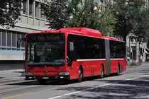 Mercedes Citaro mit der Betriebsnummer 846 auf der Linie 10 in der Bundesgasse. Die Aufnahme stammt vom 05.08.2013.