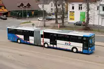 EVB - Setra Gelenkbus am 12.11.2013 am Bahnhof Tostedt.