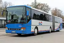 EVB - Setra Gelenkbus im neuen Design am 12.11.2013 in Tostedt.