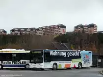 Augenblick nag Oberwiesenthal. MAN N� 313 auf der Stadtlinie A in Oberwiesenthal, Am Bahnhof.