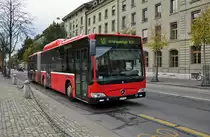 Mercedes Citaro mit der Betriebsnummer 861 auf der Linie 10 beim Bundeshaus in Bern. Die Aufnahme stammt vom 08.11.2013.