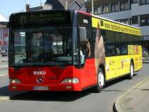 MB Citaro mit farbenpr�chtiger Werbung,der VKU ,Linie 431 Schwerterwald.(04.05.2008)