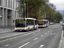 Zwei Mercedes Benz Citaro C1 G Facelift am 21.11.13 in Wiesbaden