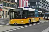 MAN Bus der Post auf der Linie 8 am Bahnhof Solothurn. Die Aufnahme stammt vom 20.11.2011.
