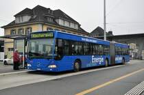 Mercedes Citaro mit der Betriebsnummer 47 und der Vollwwerbung Energie und mehr auf der Linie 1 beim Bahnhof Soloturn. Die Aufnahme stammt vom 02.11.2011.